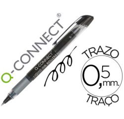 Rotulador q-connect roller ball negro 0,5 mm
