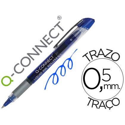 Rotulador q-connect roller ball azul 0,5 mm