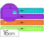 Regla m+r 16 cm plastico graduada y biselada colores surtidos