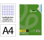Recambio liderpapel a4 100 hojas 100gr cuadro 5mm 4 taladros bandas de 5 colores