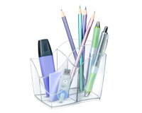 Cubilete portalapices cep gama ellypse plastico transparente 118x89x98 mm