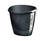 Papelera plastico cep color negro capacidad 15 litros