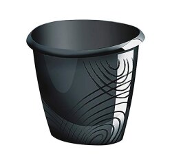 Papelera plastico cep color negro capacidad 15 litros