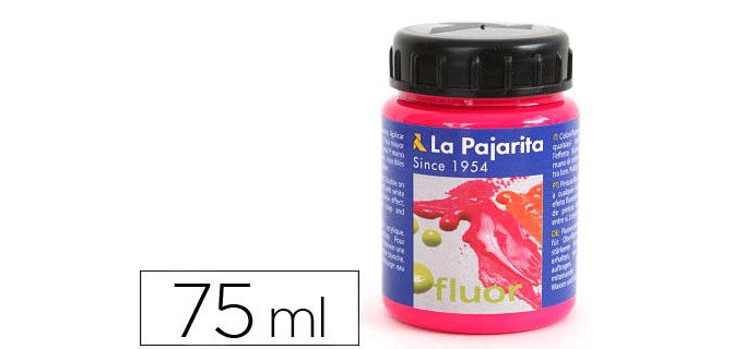 Pintura acrilica colores luminosos luz negra La pajarita - Bote de 75 ml