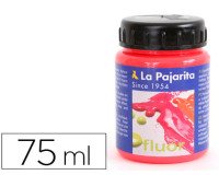 Pintura acrilica la pajarita f-03 rojo amapola fluorescente 75ml