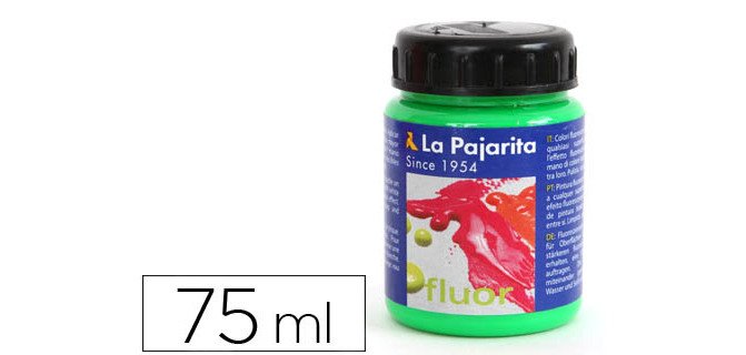 Pintura acrilica colores luminosos luz negra La pajarita - Bote de 75 ml