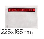Sobre autoadhesivo q-connect portadocumentos 225x165 mm sin ventana paquete de 100 unidades