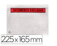 Sobre autoadhesivo q-connect portadocumentos 225x165 mm sin ventana paquete de 100 unidades