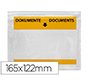 Sobre autoadhesivo q-connect portadocumentos multilingue 165x122 mm ventana transparente paquete de 100