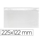 Sobre autoadhesivo q-connect portadocumentos 225x122 mm ventana transparente paquete de 100 unidades