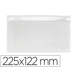 Sobre autoadhesivo q-connect portadocumentos 225x122 mm ventana transparente paquete de 100 unidades