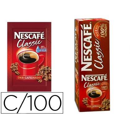 Cafe nescafe descafeinado monodosis caja de 10 sobres