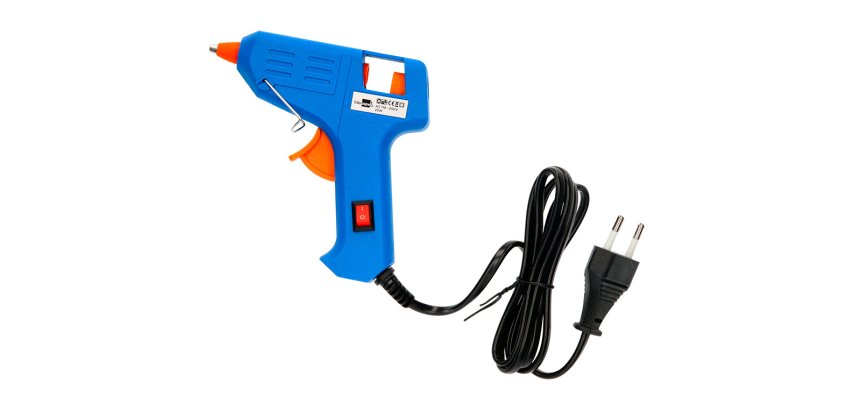 Pistola de silicona caliente mini liderpapel de 25 w con gatillo dispensador y 2 barras de repuesto de 7 mm