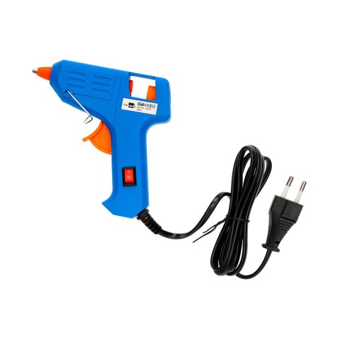 Pistola de silicona caliente mini liderpapel de 25 w con gatillo dispensador y 2 barras de repuesto de 7 mm