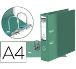 Archivador de palanca elba carton forrado din a4 verde lomo de 80 mm rado