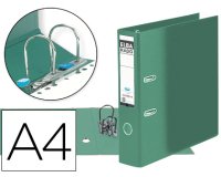 Archivador de palanca elba carton forrado din a4 verde lomo de 80 mm rado