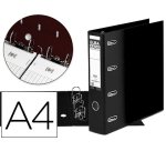 Archivador de palanca elba carton forrado din a4 negro lomo de 75 mm rado con doble mecanismo