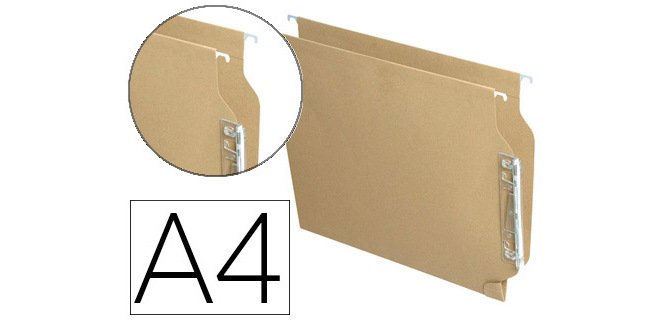 Carpeta colgante fade din a4 visor lateral kraft eco