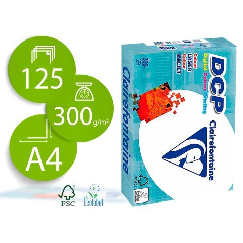 Papel fotocopiadora clairefontaine din a4 300 gramos paquete de 125 hojas