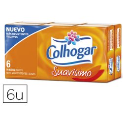 Pañuelos de papel colhogar compacto blanco 4 capas paquete de 6 pañuelos