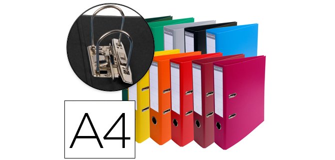 Archivador de palanca Exacompta PVC A4 lomo de 70mm - Colores surtidos