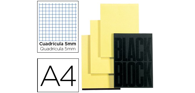 Black block Papel Clairefontaine amarillo antireflejo , especialmente pensado para una lectura facil. - 297x210 mm - Verde claro