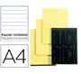 Bloc papel Exacompta Black Block A4 - papel amarillo rayado horizontal - 70 hojas