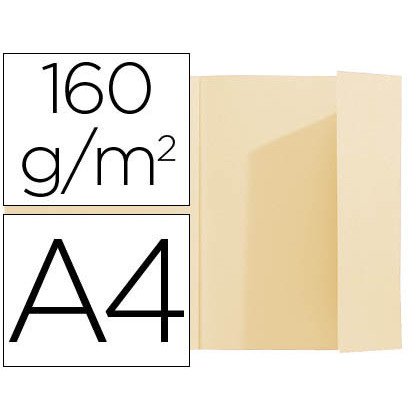 Paquete de 100 Subcarpetas SUPER A4 24x 32 1 solapa Exacompta 160 g/m2 - Crema
