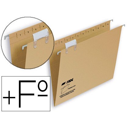 Carpeta colgante fade folio prolongado visor superior kraft eco