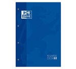 Recambio color oxford din a4 80 hojas 90 grs cuadros 5 mm 4 taladros azul
