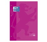 Recambio color oxford din a4 80 hojas 90 grs cuadros 5 mm 4 taladros rosa