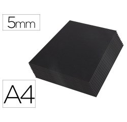 Carton pluma liderpapel negro doble cara din a4 espesor 5 mm