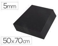 Carton pluma liderpapel negro doble cara 50x70 cm espesor 5 mm