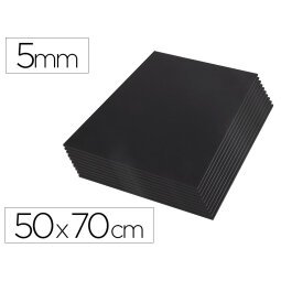 Carton pluma liderpapel negro doble cara 50x70 cm espesor 5 mm