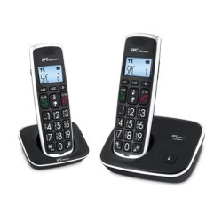 Telefono inalambrico spc duo telecom 7609-n color negro identificador de llamadas agenda pantalla