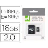 Memoria sd micro q-connect flash 16 gb clase 6 con adaptador