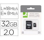 Memoria sd micro q-connect flash 32 gb clase 6 con adaptador