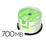 Cd-r q-connect con superficie 100% imprimible para inkjet capacidad 700mb duracion 80minvelocidad 52x bote de 50 unid