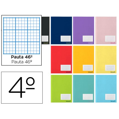 Libreta liderpapel smart a5 32 hojas 60 g/m2 rayado nº46 colores surtidos