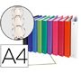 Carpeta de 4 anillas 30mm redondas exacompta a4 carton forrado colores surtidos