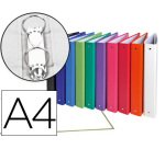 Carpeta de 2 anillas 30mm redondas exacompta a4 carton forrado colores surtidos