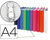Carpeta de 2 anillas 30mm redondas exacompta a4 carton forrado colores surtidos