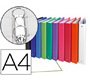 Carpeta de 2 anillas 30mm redondas exacompta a4 carton forrado colores surtidos