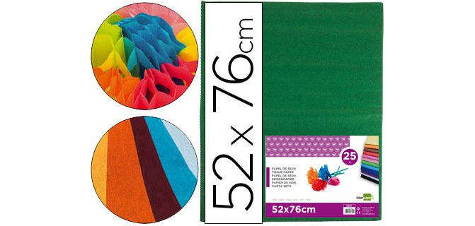 Papel seda 52 x 76 cm - Paquete de 25 hojas