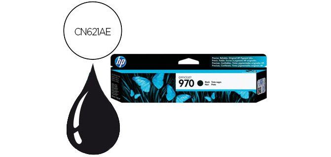 HP 970 CN621AE Cartucho original negro (3000 páginas)