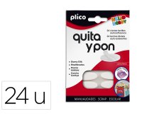 Velcro adhesivo ovalado plico quita y pon blister de 24 unidades