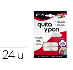 Velcro adhesivo ovalado plico quita y pon blister de 24 unidades