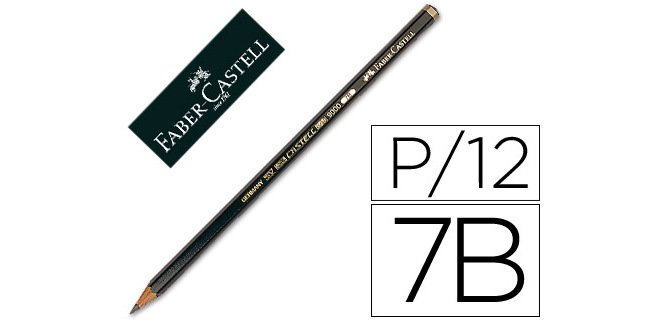 Lapices de grafito faber 9000 7b unidad