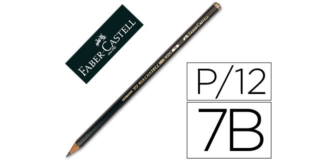 Lapices de grafito faber 9000 7b unidad