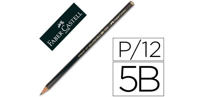 Lapices de grafito faber 9000 5b unidad